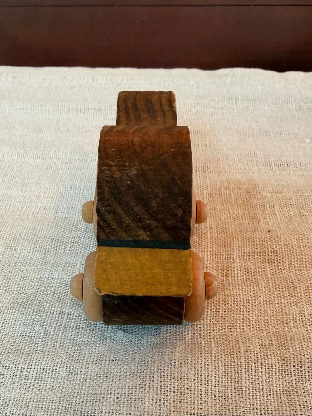 Vintage Handmade Wooden Duck Car Toy